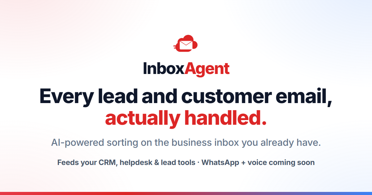 Preview image from Never miss a lead in your business inbox | InboxAgent